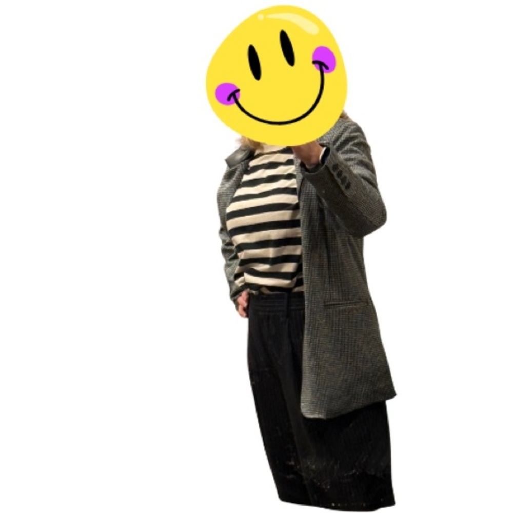 RD Style Black and White Houndstooth Blazer